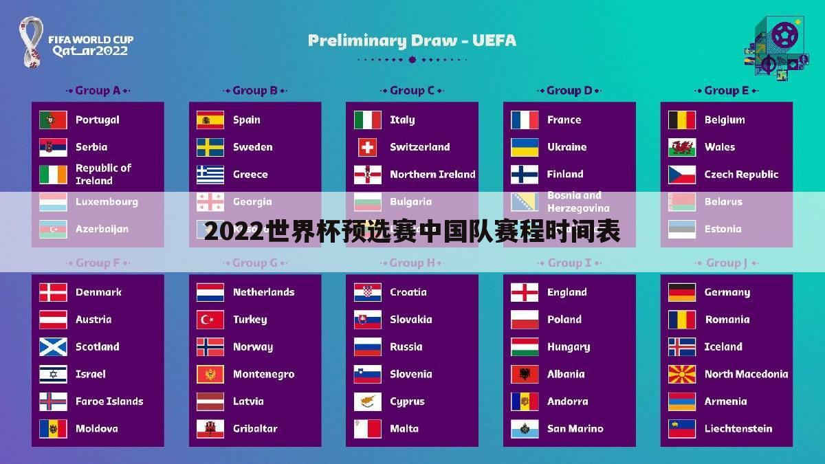 2022世界杯预选赛中国队赛程时间表
