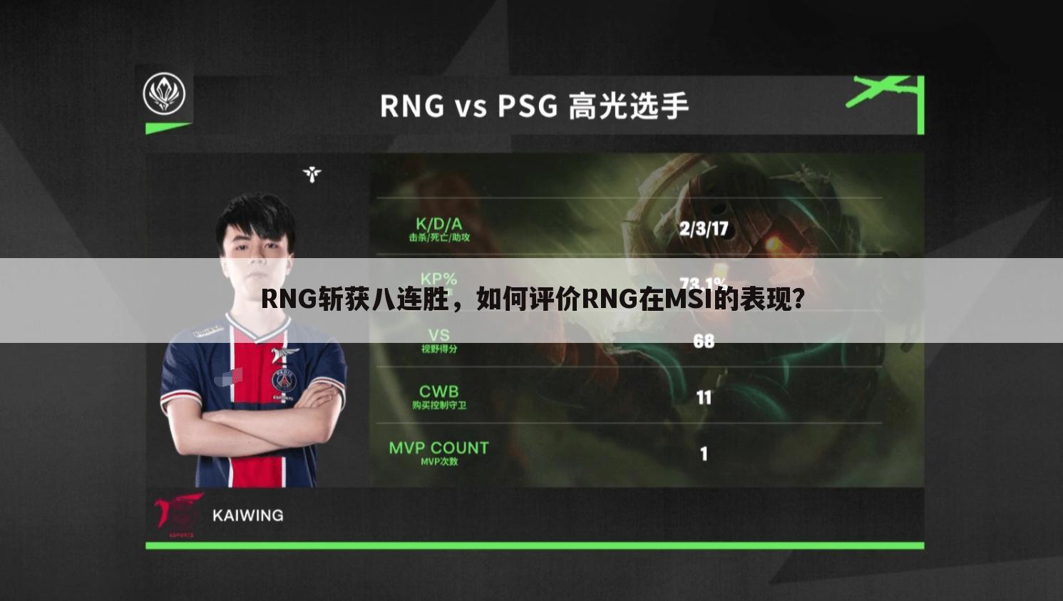 RNG斩获八连胜，如何评价RNG在MSI的表现？