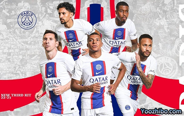 2022-23赛季巴黎圣日耳曼第二客场球衣一览